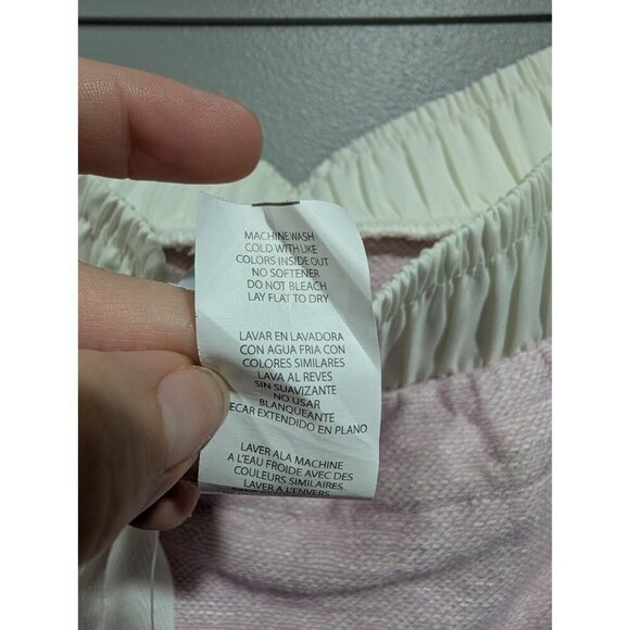 NWT Fabletics Women’s French Terry Arnae Capri Jogger Leggings Pink Size Medium - Picture 8 of 16